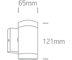 Cilindro formos šviestuvas, GU10, pilkas, 67130E/G