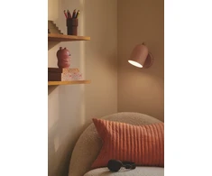 Sieninis šviestuvas GASTON, E27, rausvas