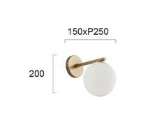 Sieninis šviestuvas GLOBE LED/CFL lemputėms, E14, žalvario spalvos, 3094700