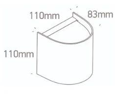 Sieninis šviestuvas, GU10, baltas, IP65, 67536A/W