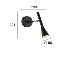 Sieninis šviestuvas MELODY, GU10, juodas, 4283700