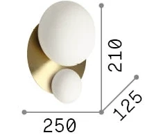 Sieninis šviestuvas NINFEA, 2xGX53, žalvario sp., 346533