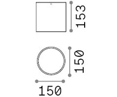 Paviršinis fasado šviestuvas TECHO, GU10, baltas, IP54, 342689
