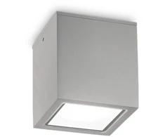 Lubinis šviestuvas Ideal Lux Paviršinis fasado šviestuvas TECHO, GU10, pilkas, IP54, 326894