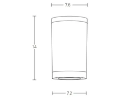 Paviršinis lauko šviestuvas, GU10, baltas, E308