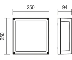 Paviršinis lauko šviestuvas BRICK GLASS, E27, tamsiai pilkas, IP54, 9892