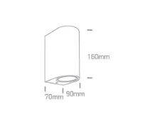 Paviršinis šviestuvas, 2xGU10, baltas, IP65, 67142G/W