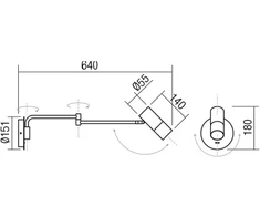 Sieninis šviestuvas PIVOT, GU10, baltas, 01-2368