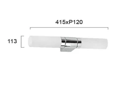 Sieninis šviestuvas ROBERT, E14, baltos/chromo sp., IP44, 4104900