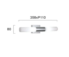 Sieninis šviestuvas SELDON, G9, baltos/chromo sp., IP44, 4132800