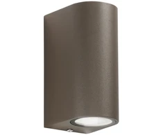 Sieninis šviestuvas Sieninis fasado šviestuvas ONE, bronzos sp., 2xGU10, IP54