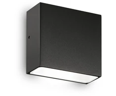 Sieninis šviestuvas Ideal Lux Sieninis fasado šviestuvas TETRIS-1, G9, juodas, IP44, 326955