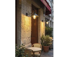 Sieninis šviestuvas Sieninis fasado šviestuvas TOURS, E27, juodas, IP65, A4048080N