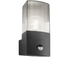 Sieninis fasado šviestuvas su judesio davikliu DARK, antracito sp., 1xE27, IP54