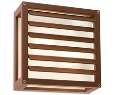 Sieninis lauko šviestuvas BRICK GLASS, E27, rūdžių sp., IP54, 9895