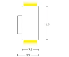 Sieninis lauko šviestuvas, 2xGU10, baltas, E186