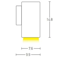 Sieninis lauko šviestuvas, GU10, baltas, E185