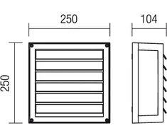 Sieninis lauko šviestuvas BRICK GLASS, E27, rūdžių sp., IP54, 9895