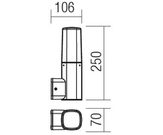 Sieninis lauko šviestuvas CRAYON, E27, tamsiai pilkas, IP44, 9073