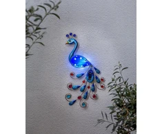 Sienos dekoracija „povas“ su saulės panele ir LED apšvietimu