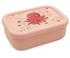 Pusryčių dėžutė - Sassi Junior - Slurpy aštuonkojis - Silikonas - Rožinė - 17,3 x 12 x 5,8 cm