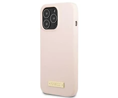 Silikoninis dėklas iPhone 13 Pro Max, rožinis Guess