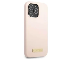 Silikoninis dėklas iPhone 13 Pro Max, rožinis Guess