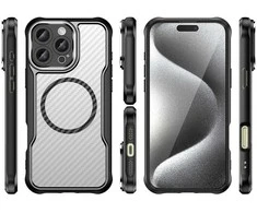 silikoninis dėklas iPhone 16 Pro“ – juodas