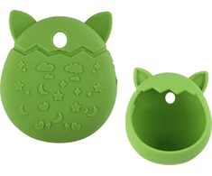 Lean Toys Katės formos silikoninis dėklas Tamagotchi žaislui