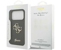 Guess Silicone Big 4G Script dėklas skirtas Apple iPhone 17 Pro Max khaki