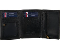 SIMO Portfel skórzany Canaletto garbunek roślinny RFID
