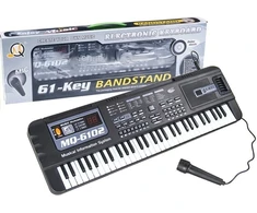 Lean Sport Vaikiška klaviatūra Lean Toys MQ-6102 su mikrofonu, 61 klavišas