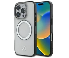 Mercedes MEHMP16L23HUOKC Apple iPhone 16 Pro 6.3″ skaidrus kietas dėklas Printed logo MagSafe