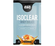 Skaidrūs išrūgų baltymų izoliato milteliai ESN ISOCLEAR 10 × 30 g, persikų ir šalta arbatos skonio
