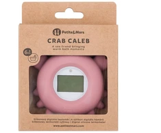 Skaitmeninis vonios termometras Petite&amp;Mars Crab Caleb, prigesinta rožinė