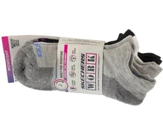 Skechers 3 poros darbinės moteriškos kojinės žemu kirpimu S119052-GRBK Pilka Vienas dydis