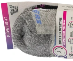 Skechers 3 poros darbinės moteriškos kojinės žemu kirpimu S119052-GRBK Pilka Vienas dydis