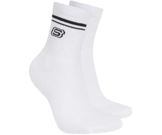 Skechers 3 porų moteriškų žemų kojinių rinkinys S601827-WHT, baltos, 39–42 dydis