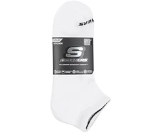 Skechers 3 porų unisex kilpinės medžiagos trumpaaulės kojinės S111035-107 baltos 43-46