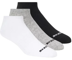Skechers 3 porų unisex pėdučių tipo kojinės be kilpinio audinio S114041-107 baltos 39-42