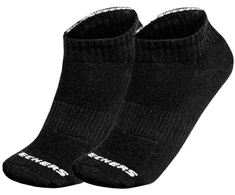 Skechers 3 porų unisex Terry ketvirčio ilgio kojinės S111035-001 juodos 35-38
