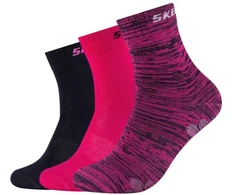 Skechers 3PPK moteriškos kojinės su tinkleliu ventiliacijai, SK41053-0401, rožinės spalvos, 27-30 dydis