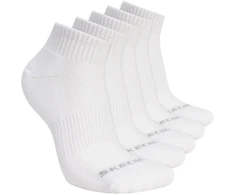 Skechers 5 porų unisex 1/2 terry tipo ketvirčio ilgio kojinės S602095-100 baltos 39-42