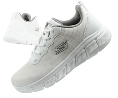 Skechers Bobs B Flex vyriški sportbačiai, madingi balti