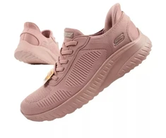 Skechers Bobs Squad-Chaos moteriški patogūs SLIP-INS rožiniai sportbačiai