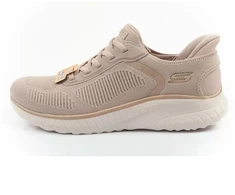 Skechers Bobs Squad Chaos SLIP-INS moteriški sportbačiai smėlio spalvos