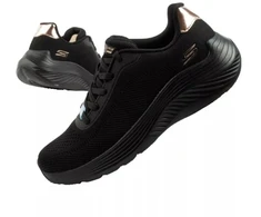 Skechers Bobs Squad Waves juodi, lengvi, madingi moteriški sportiniai bateliai