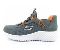 Skechers Bounder Slip-ins Vaikiski Sportiniai Bateliai Mergaitėms/Berniukams Pilki