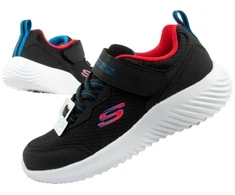 Skechers Bounder vaikiški sportiniai batukai su lipukais, lengvi, madingi, juodi