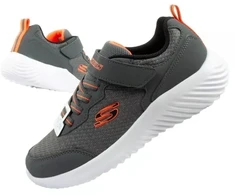 Skechers Bounder vaikiški sportiniai batukai su lipukais, lengvi, madingi pilki